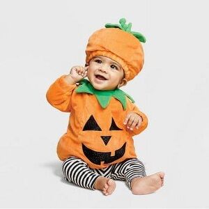 Baby pumpkin costume, Halloween, 6 - 12 months